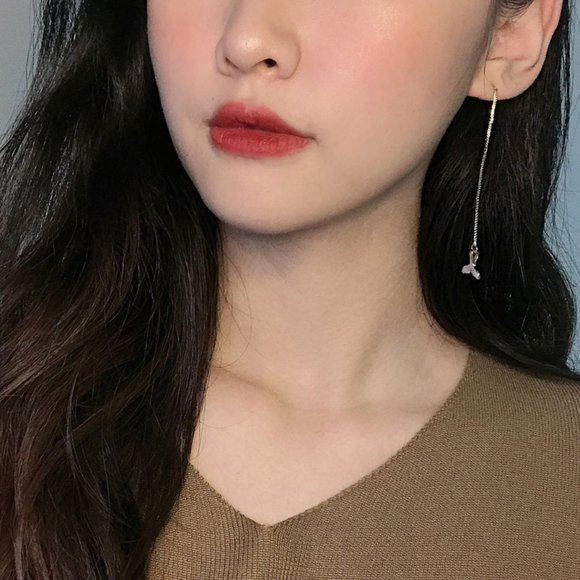 💙Mermaid Tail wire String Earrings - Picture 5 of 10